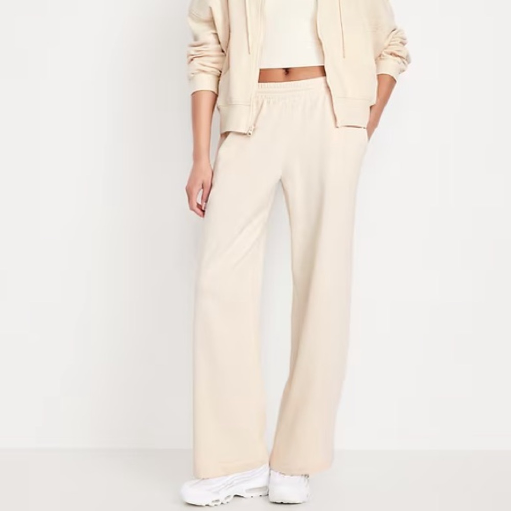 Cream Wide Leg SoComfy Pants